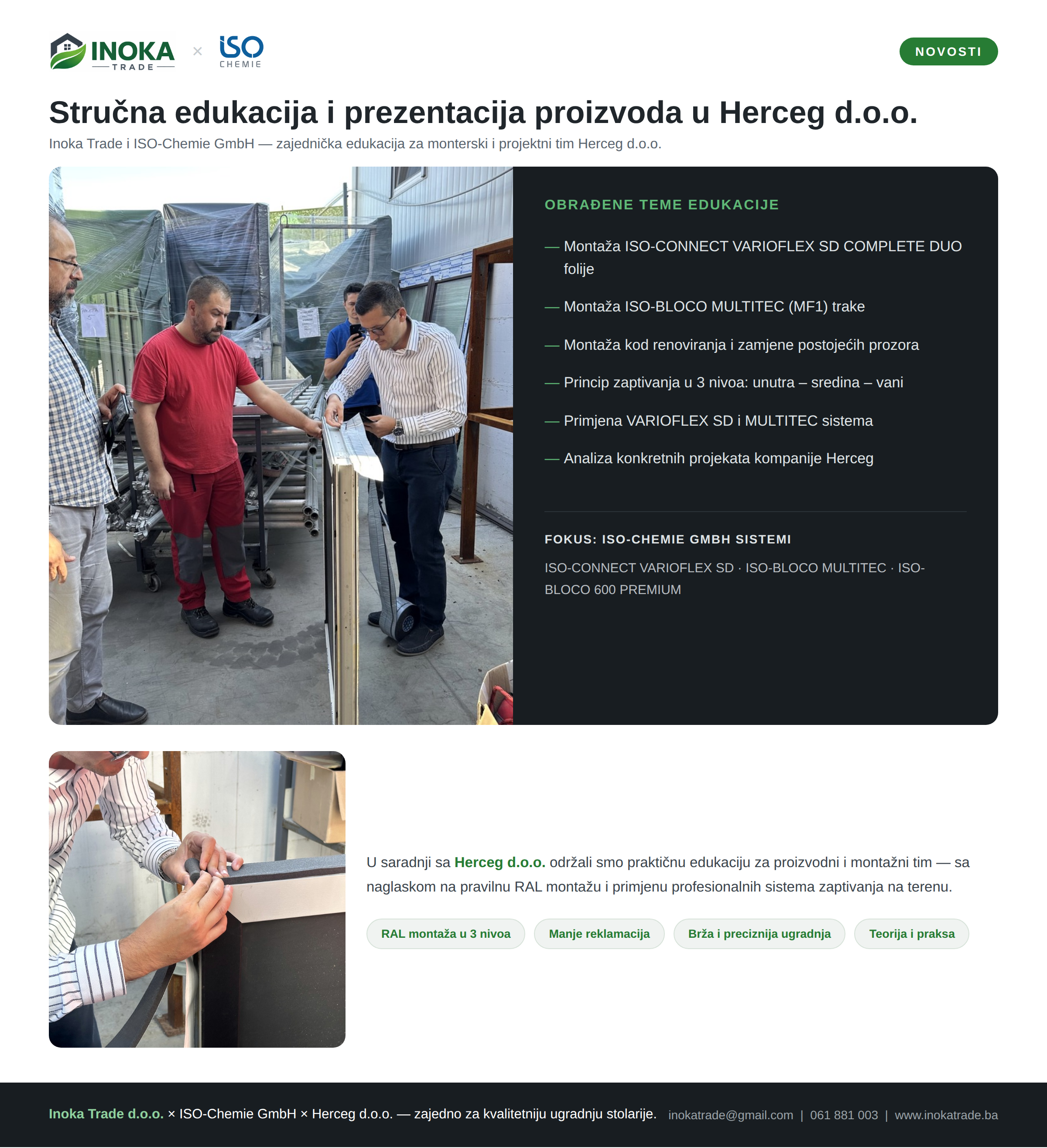 Stručna ISO-Chemie edukacija i praktični seminar u kompaniji Herceg d.o.o.